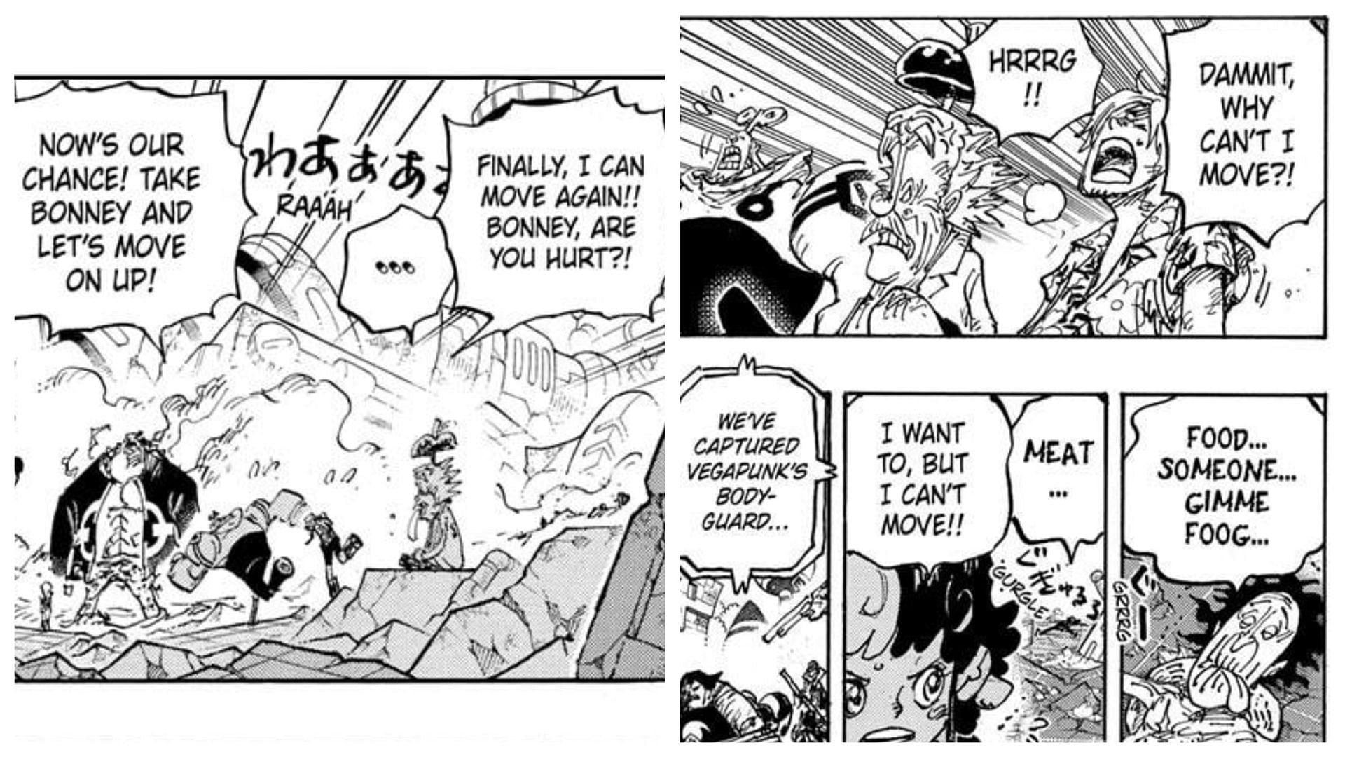 Only Kuma's arrival freed Bonney, Sanji, and the others from Saturn (Image via Shueisha)